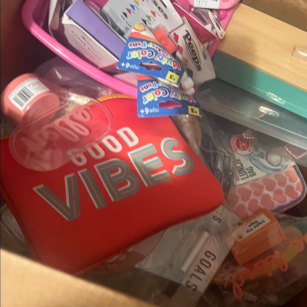 Red 'Good Vibes' Pouch